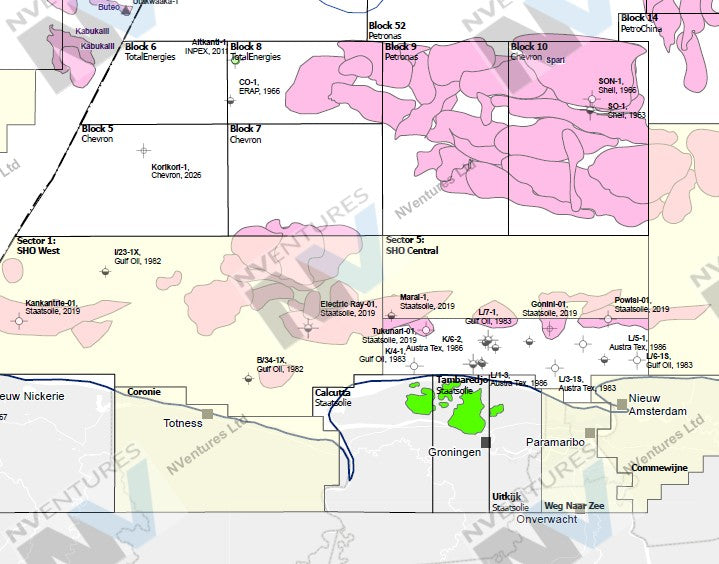 NVentures Guyana-Suriname Country Map - 2026