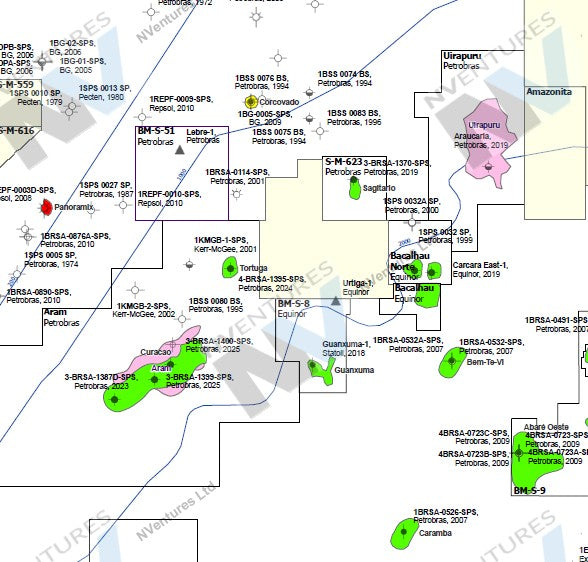 NVentures Brazil Santos Basin Country Map - 2026