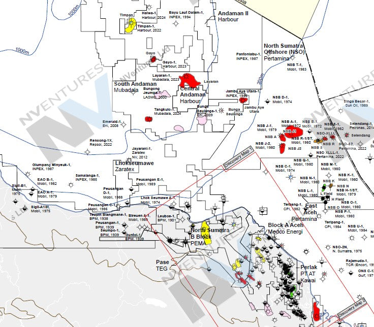 NVentures Indonesia North Sumatra Basin Map - 2025