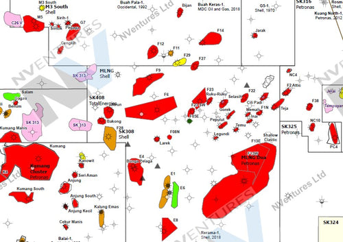 NVentures Malaysia Sarawak Basin Map - 2024
