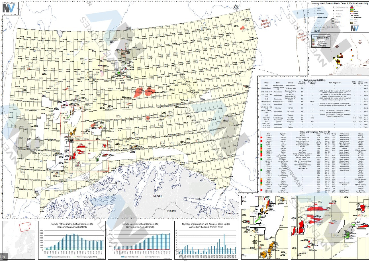 NVentures Norway West Barents Basin Map - 2024