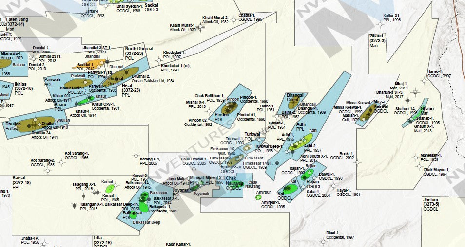 NVentures Pakistan Upper Indus Basin Map - 2024