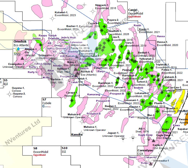 NVentures Guyana-Suriname Country Map - 2026
